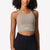 Strappy Sports Bra - Taupe/White
