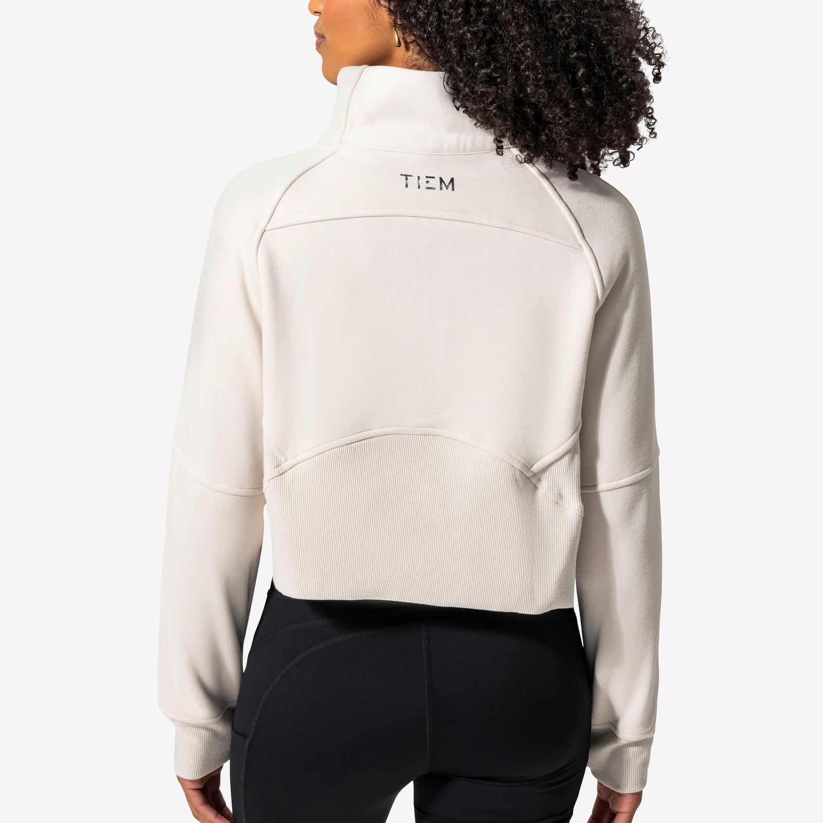 Half Zip Pullover - Ecru/Silver