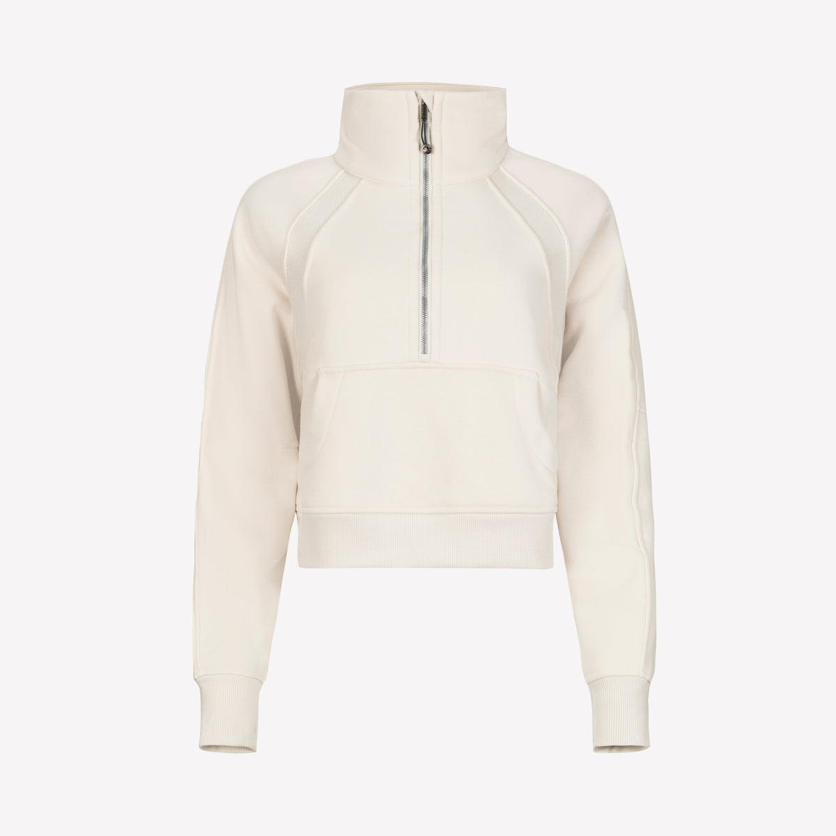 Half Zip Pullover - Ecru/Silver