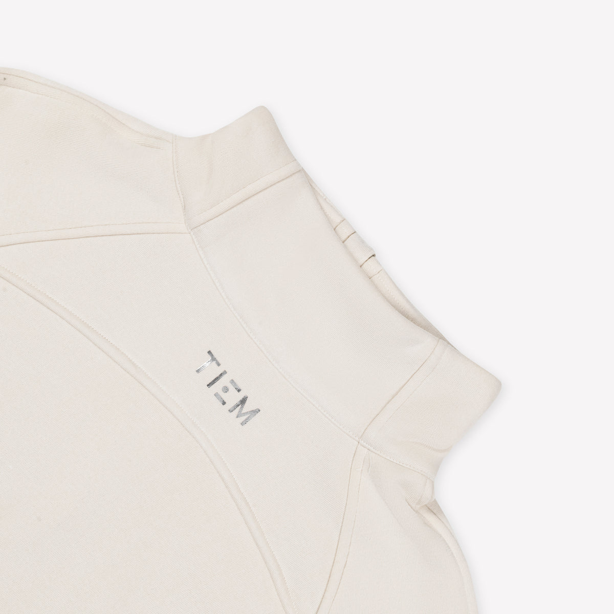 Half Zip Pullover - Ecru/Silver