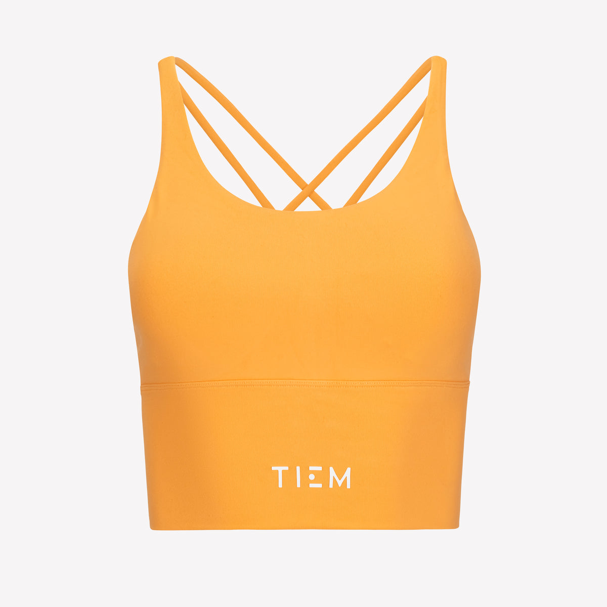 Strappy Sports Bra - Orange/White
