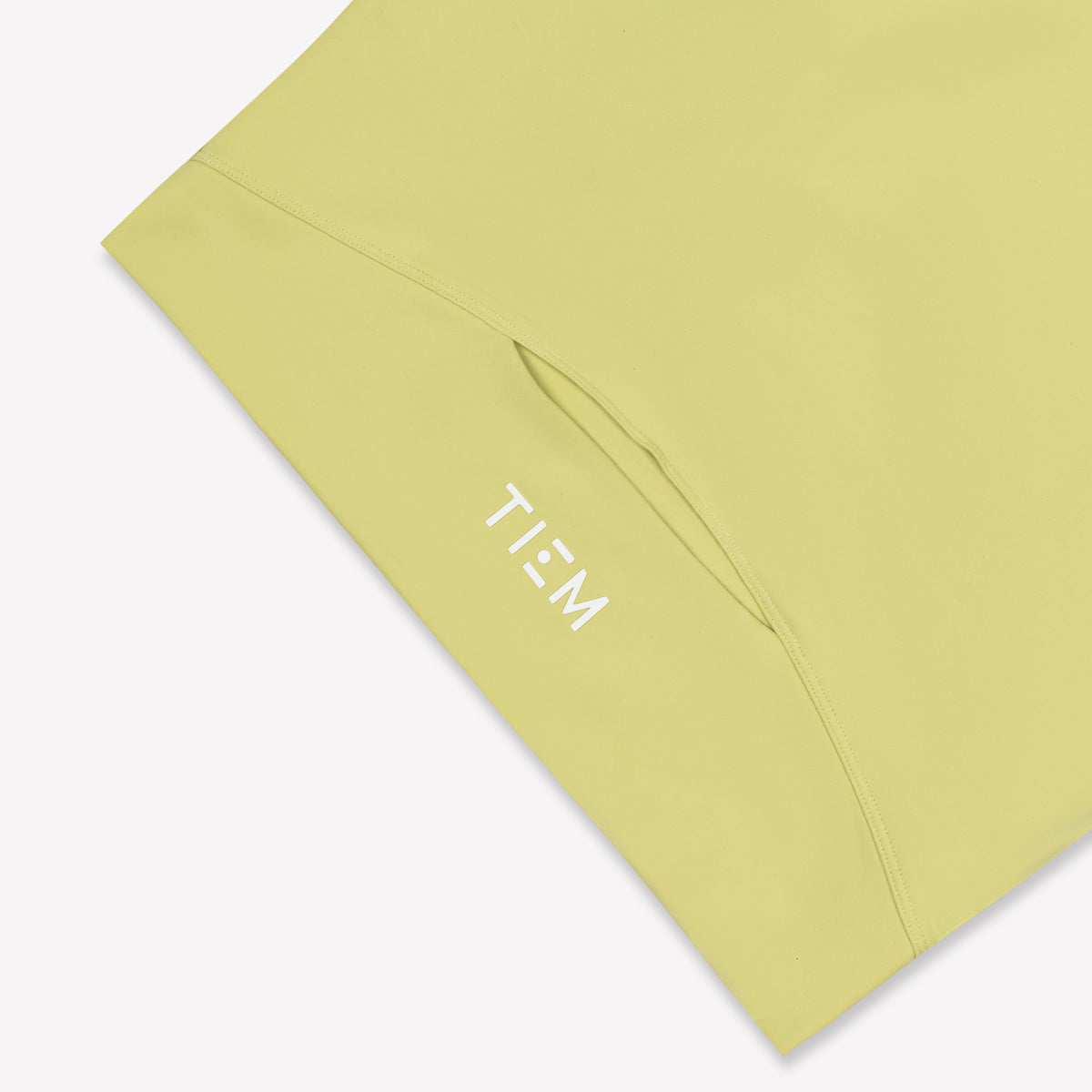 Cropped Long Sleeve - Citron/White