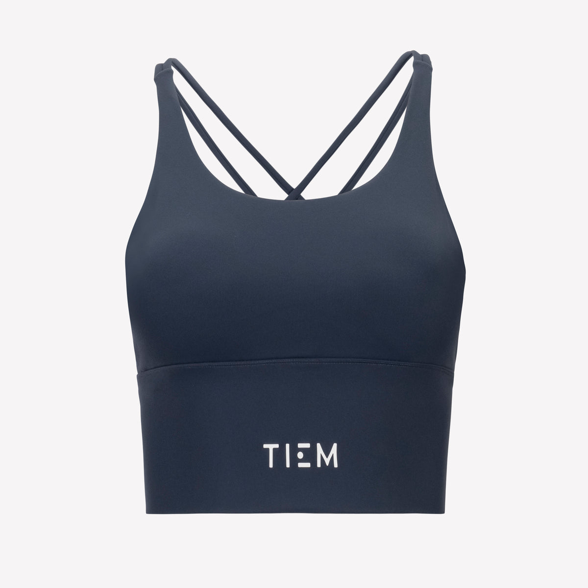 Strappy Sports Bra - Navy/White