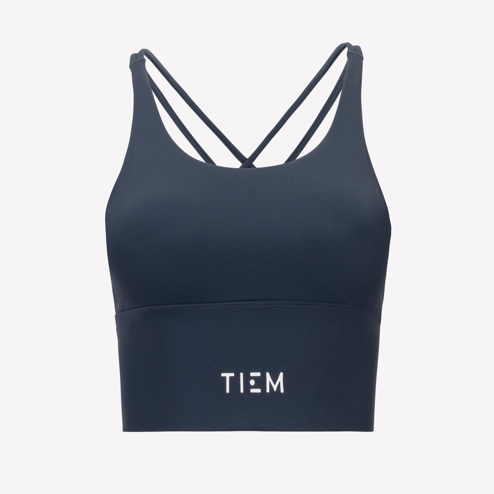 Strappy Sports Bra - Navy/White