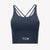 Strappy Sports Bra - Navy/White