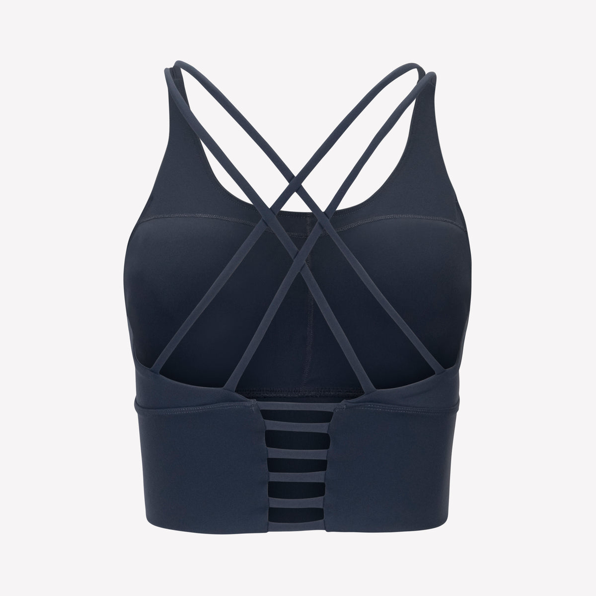 Strappy Sports Bra - Navy/White