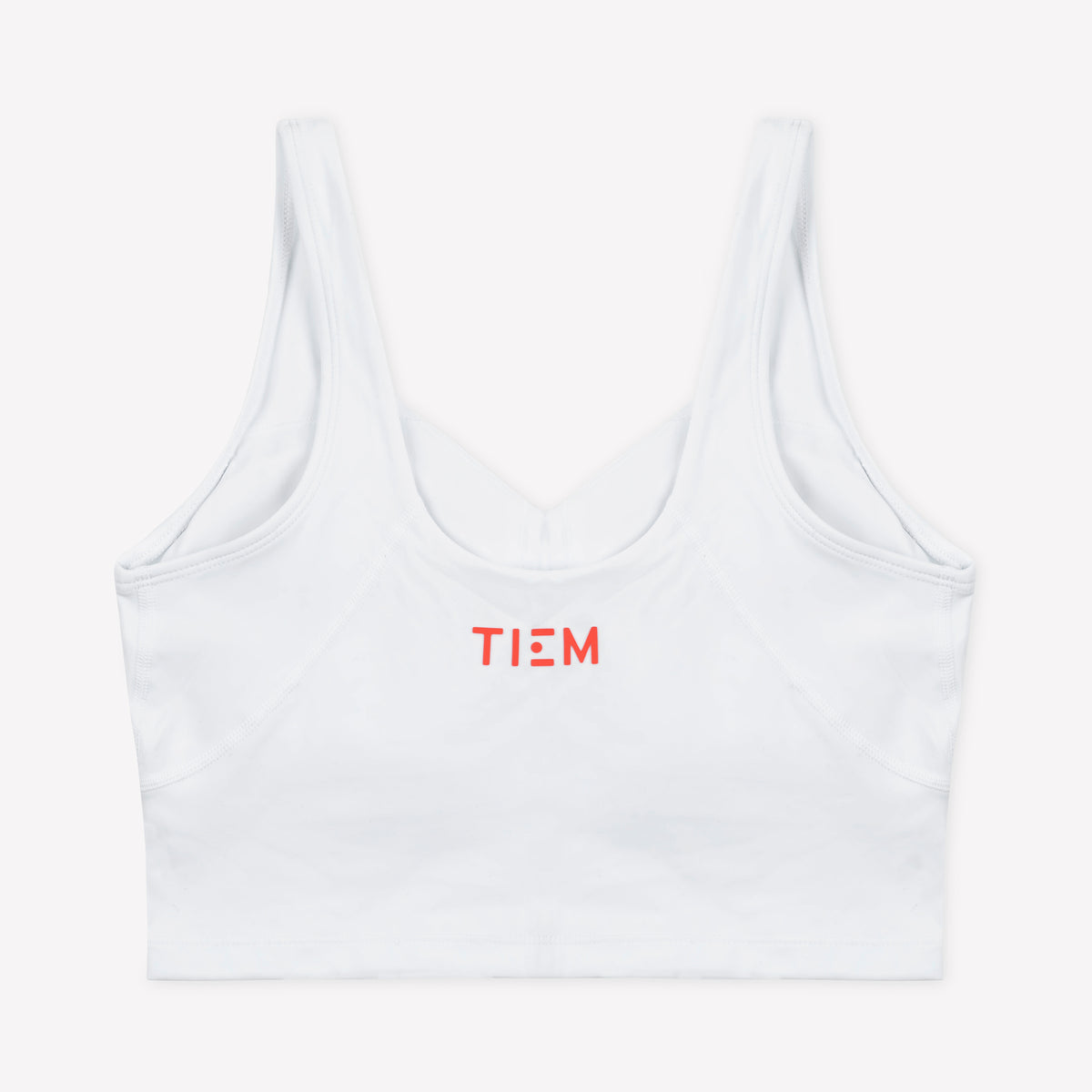 Sports Bra - White/Bright Coral