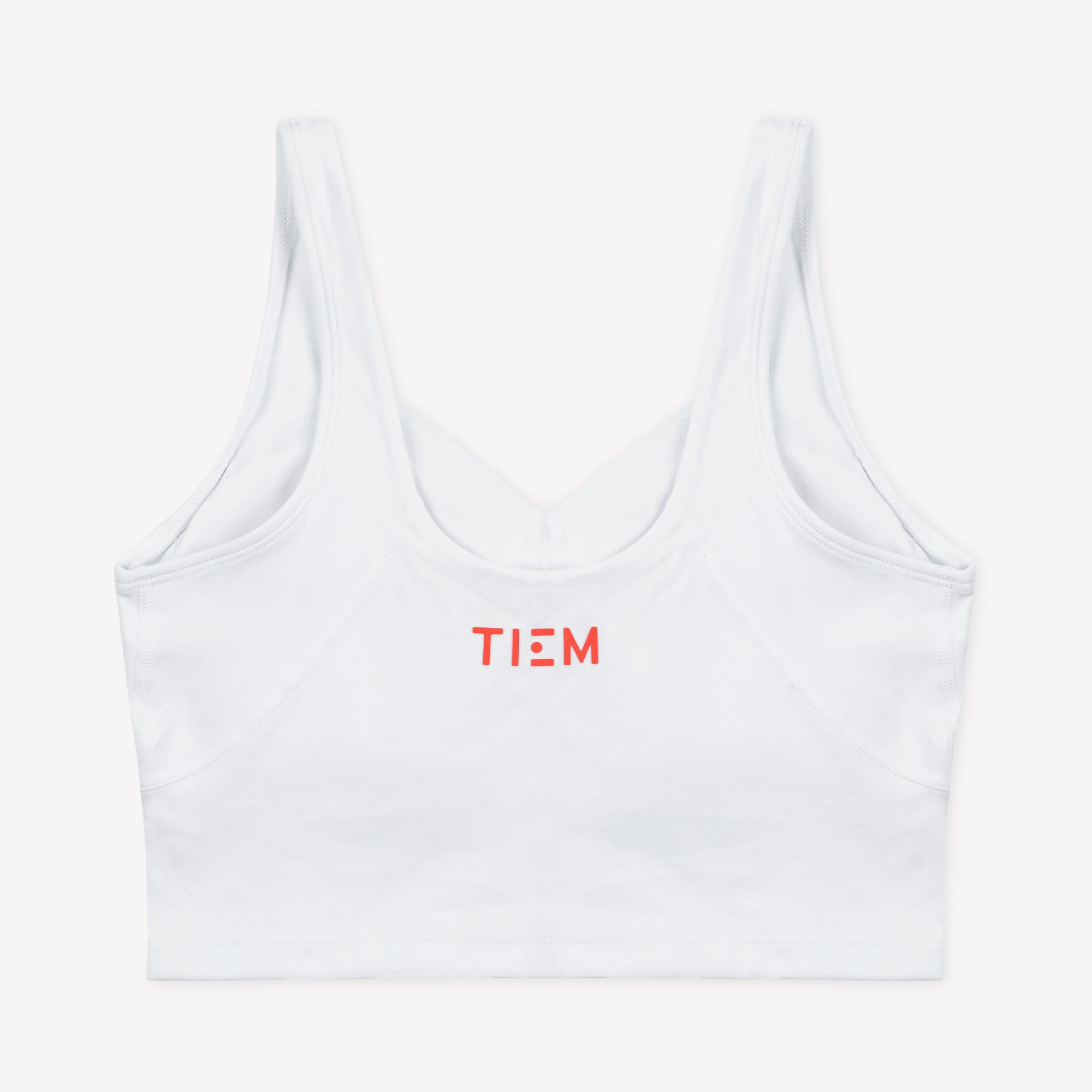 Sports Bra - White/Bright Coral