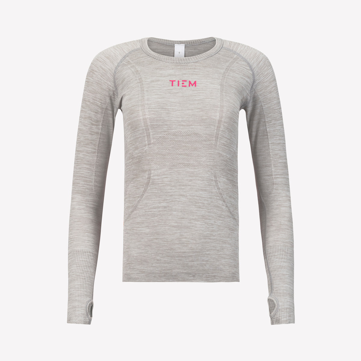 Seamless Long Sleeve - Gray/Pink