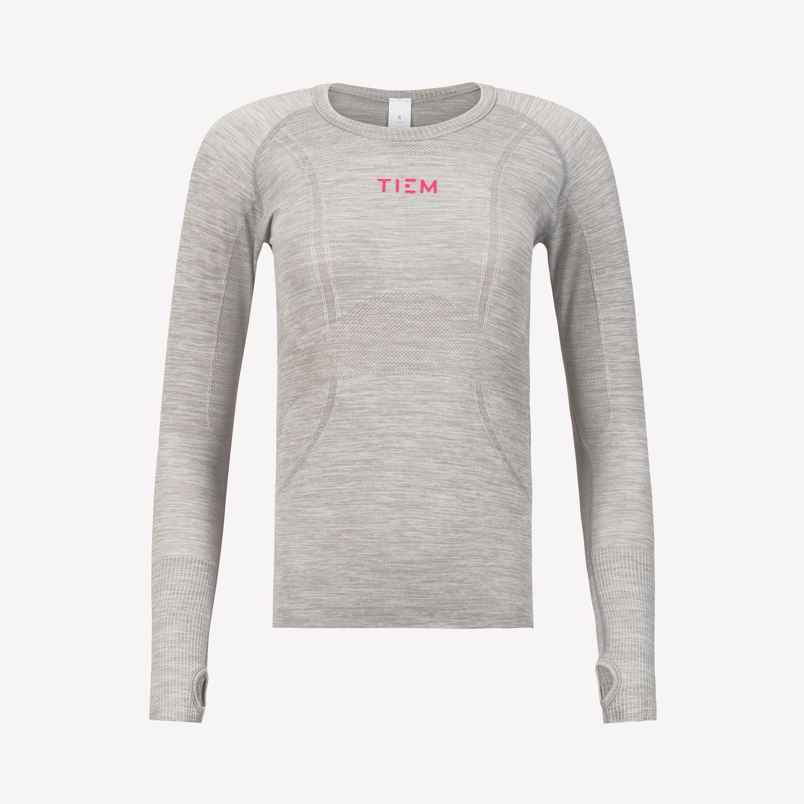 Seamless Long Sleeve - Gray/Pink