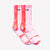 Hand-Dyed Cotton Crew Sock - Bright Coral
