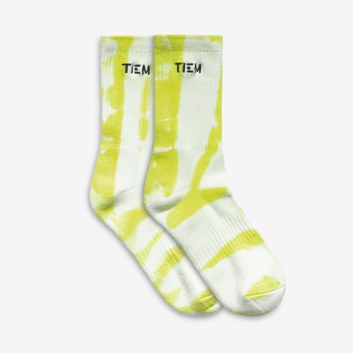 Hand-Dyed Cotton Crew Sock - Citron Glow