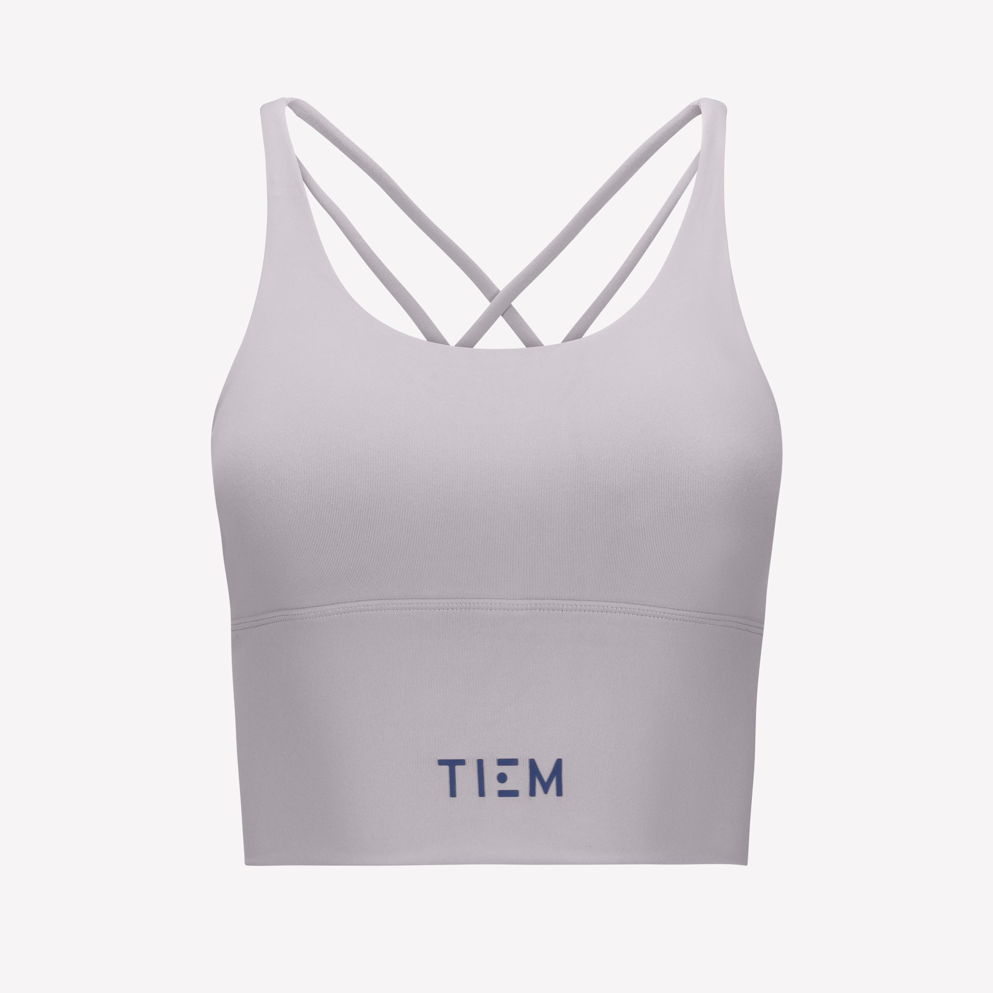 Strappy Sports Bra - Gray/Navy
