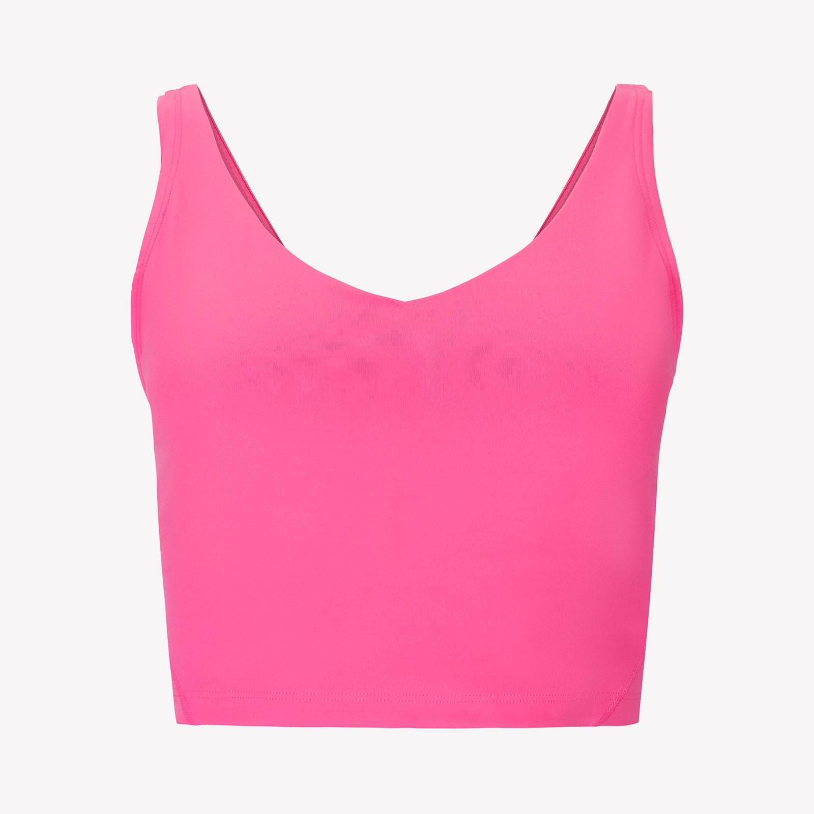 V-Neck Sports Bra - Pink/White