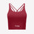 Strappy Sports Bra - Merlot/White