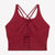 Sports Bra - Merlot/White