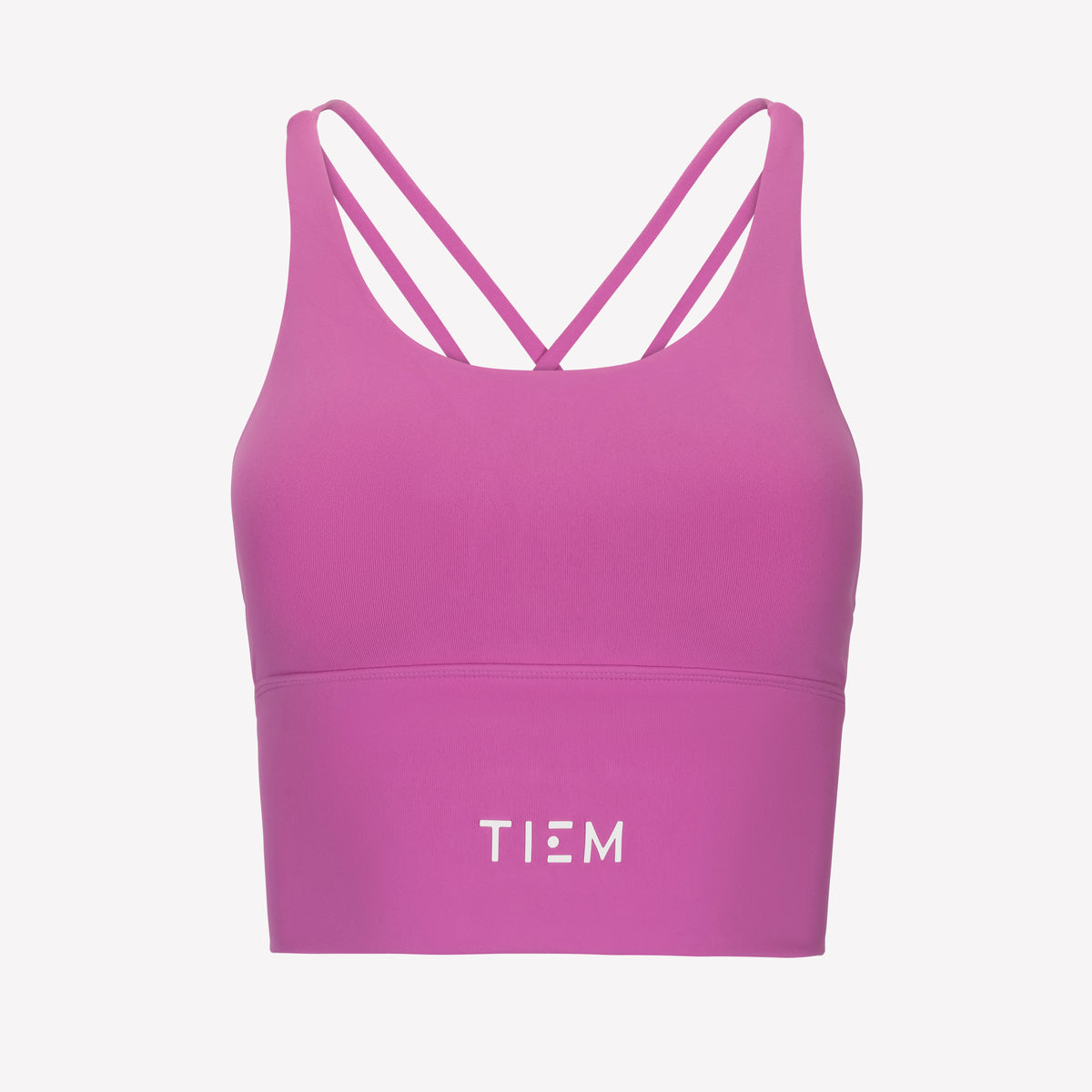 Strappy Sports Bra - Orchid/White