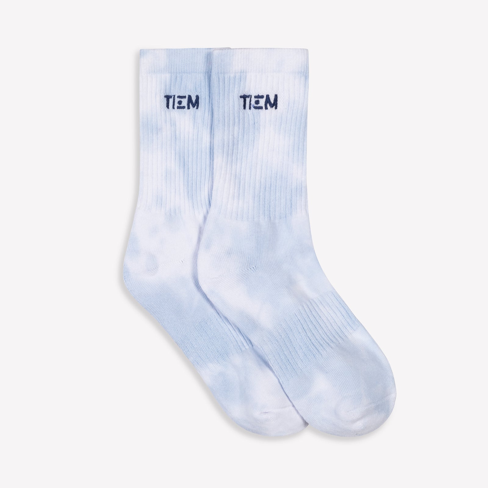 Hand-Dyed Cotton Crew Sock - Sky Blue