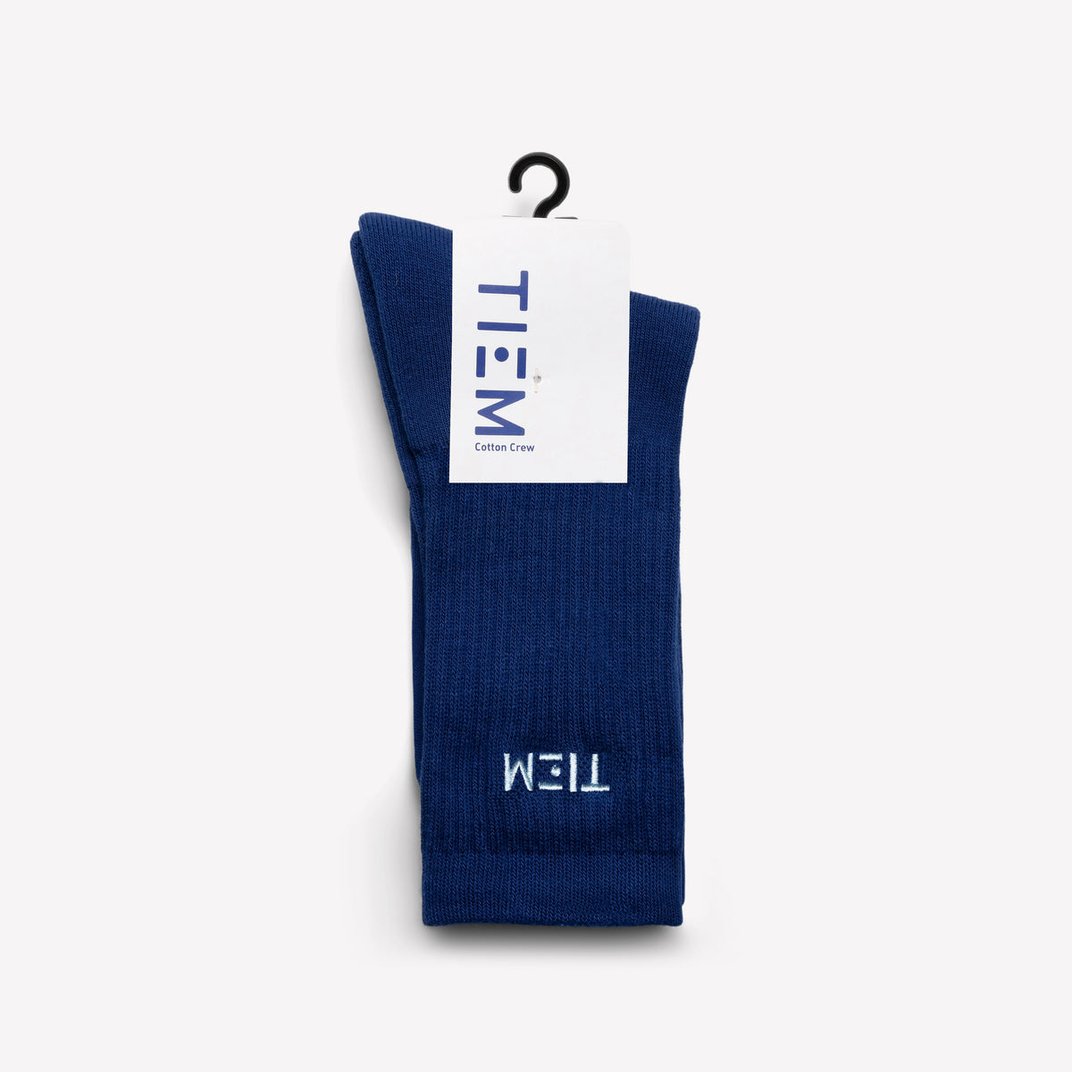 Cotton Crew Socks - Navy/Blue