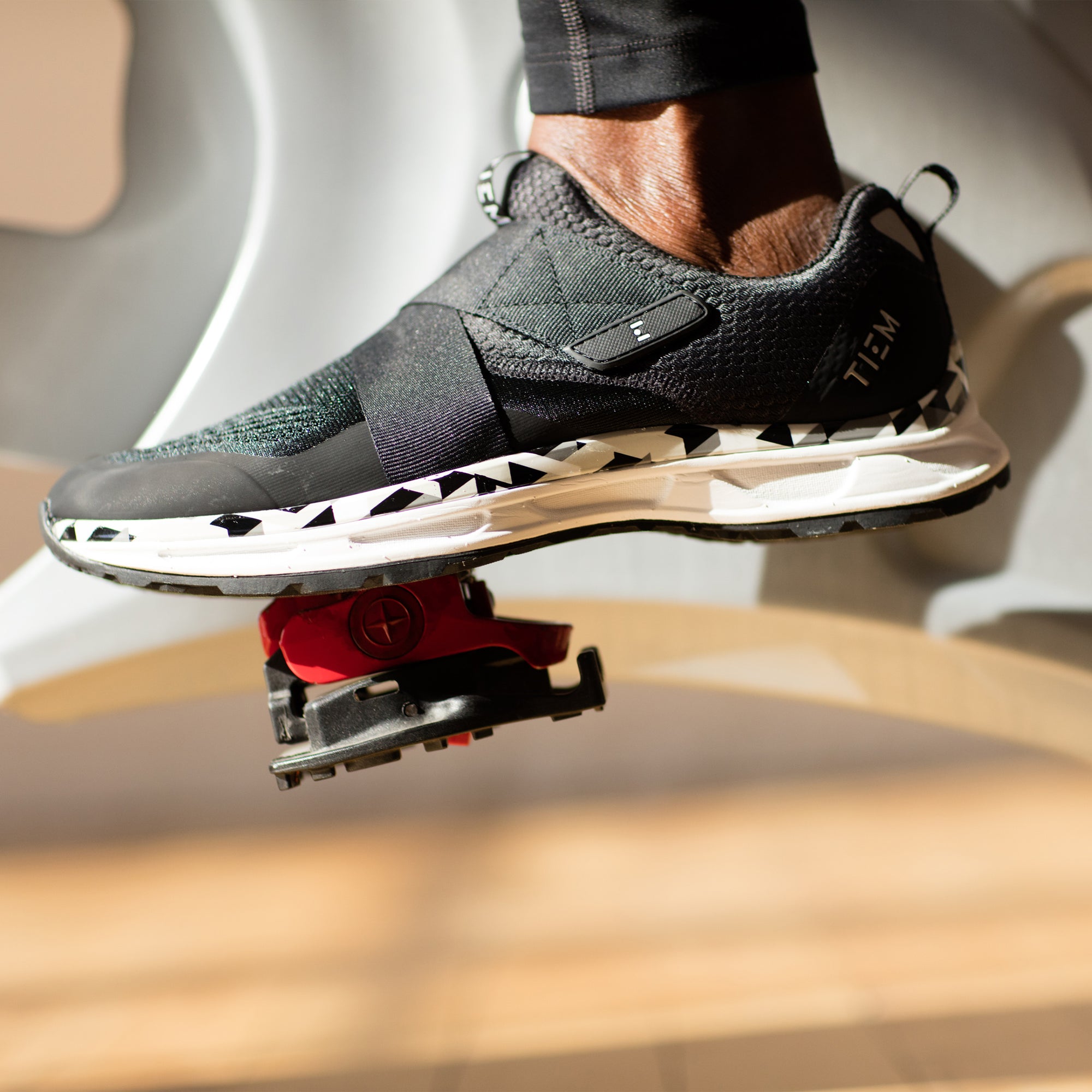 Slipstream Cycling Shoe Black Geometric TIEM - Main Image