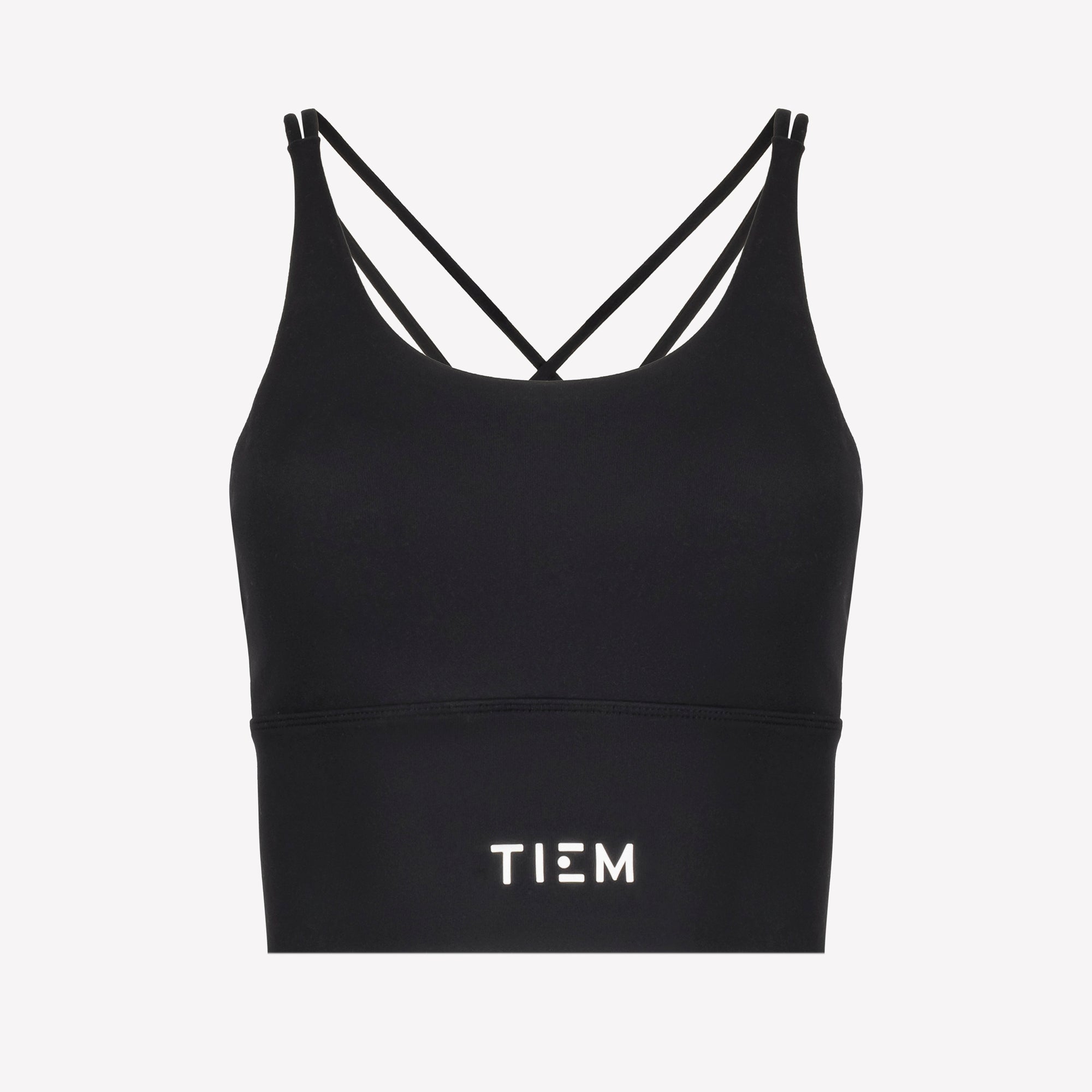 Strappy Sports Bra Black/White TIEM - Main Image